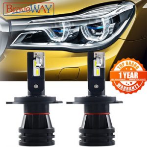 BraveWay Super LED H4 Lamp 16000LM H4 LED Headlights for Cars H1 H4 H7 H3 H11 HB3 HB4 9005 Turbo LED Bulbs for Auto Lights 12V