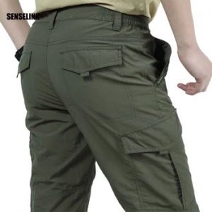 Men's Lightweight Tactical Multi Pocket Outdoor Cargo Pants Breathable Casual Army Military Male Waterproof Quick Dry Pants