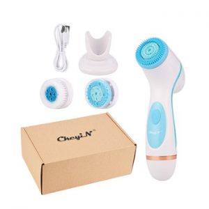 3 In 1 Electric Facial Cleansing Brush Silicone Rotating Face Brush Deep Cleaning Skin Exfoliation Waterproof Facial Massager 50