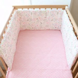 Baby Crib Bumper For Newborns Soft Cotton Bed Bumper Detachable Zipper Baby Room Decoration Infant Cot Protector 1Pcs 180cm