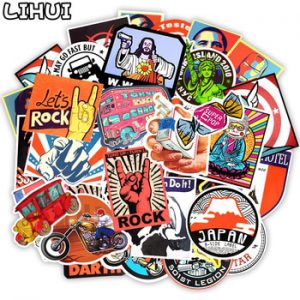 50 PCS Retro Style Sticker Graffiti Travel Funny JDM Stickers for DIY Sticker on Suitcase Luggage Laptop Bicycle Skateboard Car