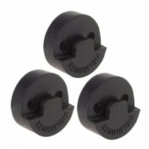 3pcs Professional Violin Parts & Accessories Astonvilla 20 x 20mm Black Acoustic Round Rubber Violin Mute Fiddle Silencer