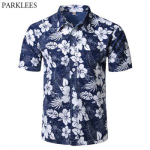 Mens Summer Beach Hawaiian Shirt 2020 Brand Short Sleeve Plus Size Floral Shirts Men Casual Holiday Vacation Clothing Camisas