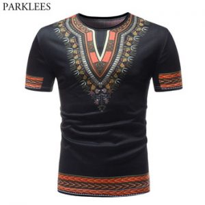 Fashion African Dashiki Print Men T Shirt 2018 Brand Casual Slim O-neck Short Sleeve T-shirt Men Hip Hop Tops Tees Mens Clothing