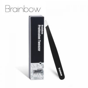 Brainbow Tight Slant Eyebrow Tweezer Anti-Static Eyelashes Extension Pinzette Eyelid Sticker Application Eyes Hair Removal Tools