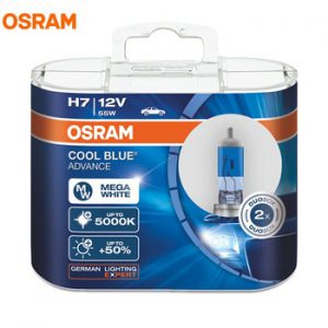 OSRAM Cool Blue Advance H1 H3 H4 H7 H9 H11 9005 9006 HB3 HB4 9003 12V 5000K Mega White Halogen Bulbs Car Headlight Fog Lamp