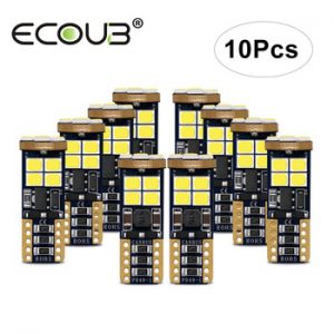 10 Pcs T10 W5W LED Canbus Bulb White for BMW Audi Interior Reading Light 12V 24V No Error 168 194  Signal Lamp for Truck Car