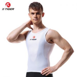 X-Tiger Men's Cycling Base Layers 2021 MTB Bike Cool Mesh Superlight Vest Breathable Short Sleeves Cycling Shirt Undershirt