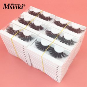 Wholesale Eyelashes mink 25mm False Eyelashes 10/20/30/50//100 Pairs 3D Mink Lashes Bulk Extension Vendor Makeup Mink Eyelashes