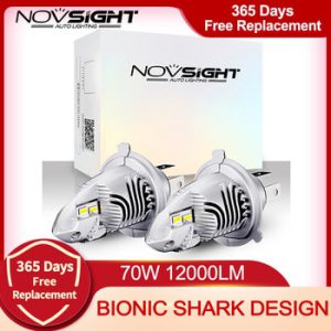 NOVSIGHT H4 Led Car Headlights Bulb 9003 HB2 Hi/Lo Mini Car 1:1 Design 70W 12V 6000K White Auto Accessories Led Headlamps Bulbs