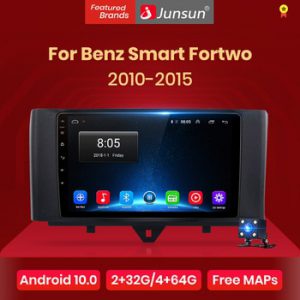 Junsun V1 Android 10.0 CarPlay Car Radio Multimedia Video Player Auto Stereo For Mercedes Benz Smart Fortwo 2010-2015 2 din dvd