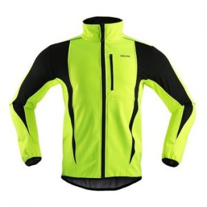 ARSUXEO Winter Warm Up Thermal Fleece Cycling Jacket Bicycle MTB Road Bike Clothing Windproof Waterproof Long Jersey Jersey