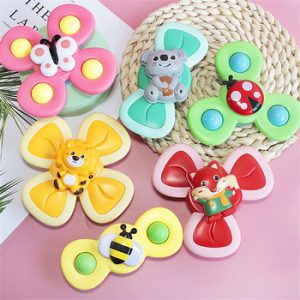 1pcs Cartoon Fidget Spinner Kids Toys ABS Colorful Insect Gyro Toy Relief Stress Educational Fingertip Rattle Toys For Children