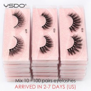 YSDO Eyelashes Wholesale 10/20/50/100 PCS 3d Mink Eyelashes Natural Mink Lashes Wholesale False Eyelashes Makeup Lashes In Bulk