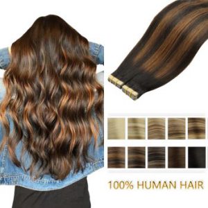 Straight Tape In Human Hair Extensions Seamless Invisible Natural Remy Hair Skin Weft Adhesive Extension Brown Blonde 20pcs