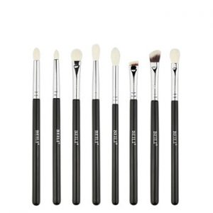 BEILI Professional 8pcs Classic Natural Eye Makeup Brushes Set Eye Shadow Eyebrow Blending Smokey Black Beauty Make up Brushes