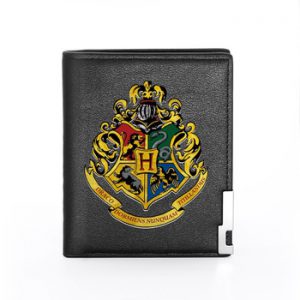 Classic Fashion HP Magic Academy Printing  Pu Leather wallet Cool Men Women  Bifold Credit Card Holder Short Purse Male