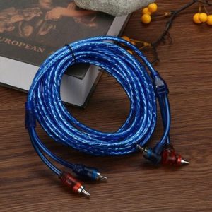 5m Copper Audio Cable RCA Plug Audio Cord Line Amplifier Braided Cable For Car Audio System Home Cinema Stereo Hi-Fi Systems