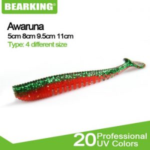 BEARKING Awaruna 5cm 8cm 9.5cm 11cm Fishing Artificial Baits Wobblers Soft Lures Shad Carp Silicone Fishing Soft Baits Tackle