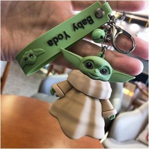 Disney Baby Yoda Action Figure Mandalorian Silicone Keychain Cartoon Star Wars Anime Key Chain Model Best Selling Kids Toys Gift