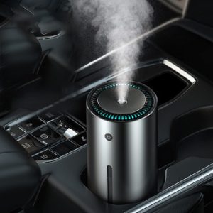 Baseus Car Air Humidifier Aluminium Alloy 300mL With LED Light For Auto Armo Home Office Accessories Car Air Humidifier