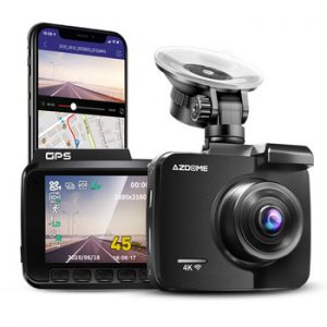 AZDOME GS63H Dash Cam Dual Lens 4K UHD Recording Car Camera DVR Night Vision WDR Built-In GPS Wi-Fi G-Sensor Motion Detection