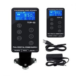 Thunderlord TP-5 HP-2 Best Tattoo Power Supply Digital LCD Touch Screen Tattoo Power Box for Coil & Rotary Tattoo Machines Black