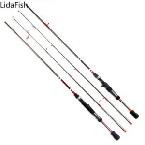 NEW 2021 Two Section 1.8M Spinning Casting Fishing Rod 3-21g Lure Weight Ultralight Carbon Lure Rod Travel Fishing Pole