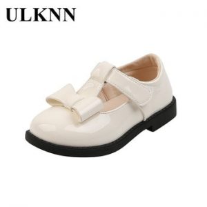 ULKNN Children's Leather Shoes Fashion Solid Color Flats Spring Footwears For Girls Kids 2021 Summer Princess Party Shoes 23-33