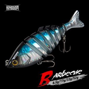 Kingdom Hot Barbecue Fishing Lures 6&8 Joint Hard Baits 65mm 90mm 120mm 140mm Sinking Wobblers Realistic Swimbaits Lure For Bass