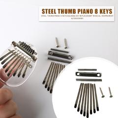 8 Keys Kalimba DIY Set Thumb Piano Shrapnel Lettering Keyboard Stenciled Scale Identification for Musical Instrument Parts