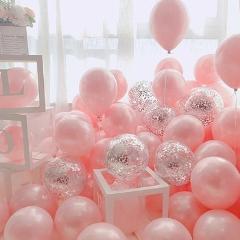 18pcs 10inch Gold Silver Pink Chrome Metallic Latex Confetti Balloons Birthday Party Decorations Adults Wedding Air Globos