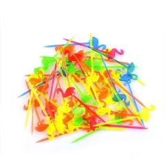 50 PCS/lot Cake Dessert Salad Sticks Cocktail Toothpick Skewer Flamingo Food Picks Buffet Cupcake Fruit Fork Party Supplies