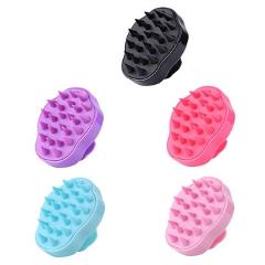 5 Colors Silicone Head Body Scalp Massage Brush Silicone Shampoo Brush Hair Washing Comb Shower Brush Bath SPA Massage Brush