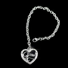 Hot Sale Love Heart Charms Bracelets For Women Gold Silver Color Bracelet&Bangle Jewelry