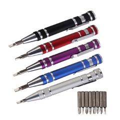 8 In 1 Mini Precision Screwdriver Pen Screw Driver Hand Tool Set Repair Tools Kit for Cell Phone Repair Tool Set