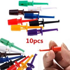 Hot! 10PCS Mini Single Test Hook Clips Test Probes For Electronic Testing IC Grabber Large Round Crocodile Clips Hook Test Clips