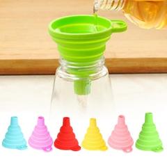 Portable Mini Silicone Foldable Funnel Collapsible Style Liquid Oil Funnel Hopper Kitchen Cooking Tools Accessories Gadgets