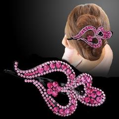 Haimeikang 2021 Novelty Rhinestones Flower Hairpins Clips Accessories For Women Girls New Spring Hair Bands Romantic Gifts