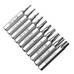 10pcs CR-V Torx Bits Set T3 T4 T5 T6 T7 T8 T9 T10 T15 T20 Mobile Repair Bit