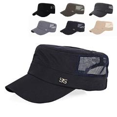 Adjustable Outdoor Sun Hats Baseball Cap Casual Flat Mesh Hat For Men