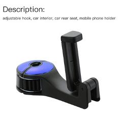 Adjustable Mobile Stand Car Phone Holder Car Headrest Hooks Fastener Seat Back Hanger Clips For Bag Handbag Houseware