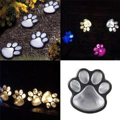 4 Solar Cat Animal Paw Print Lights LED Solar Lamps Garden Outdoors Lantern LED Path Decorative Lighting Footprints Lamp