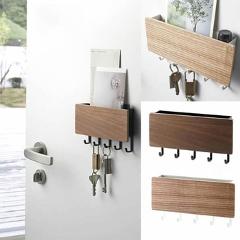 New Wall-hung Type Wooden Decorative Wall Shelf Sundries Storage Box Prateleira Hanger Organizer Key Rack Wood Wall Shelf