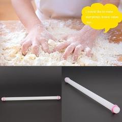 50cm Non-stick Sugar Craft Fondant Rolling Pin Baking Cake Cookie Tools Silicone Embossing Rolling Pin Non-Stick Flour Baking