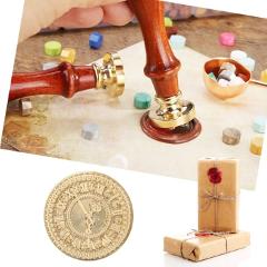 Replace Copper Head Vintage Envelope Tools Wax Seal Stamp Vintage Round DIY Craft Antique Clock Sealing Wax Stamp Head