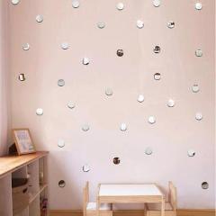 2cm Mini Round Mirror Wall Sticker 100pcs/lot Acrylic Stickers DIY 3D Decals Kids Bedroom Livingroom Home Decoration