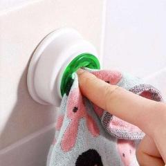 Washing Cloth Towel Hanger Rack Punch Free Smart Towel Holder Push Grip Space Saving Room Convenient Sucker Cloth Hanger Wall