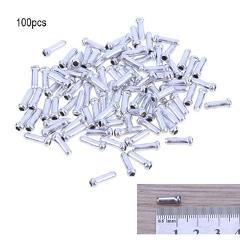 100PCS/Set Aluminum Alloy MTB Bike Bicycle Brake Cable Tips  Bicycle Brake Shifter Inner Cable Tips Wire End Cap Crimps Sliver