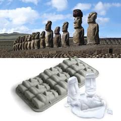 Easter Island Moai Stone Statues Freeze Mini Silicone Ice Tray Ice Lattice Cubes DIY Mould Ice Mold Funny New Tricks Party Drink